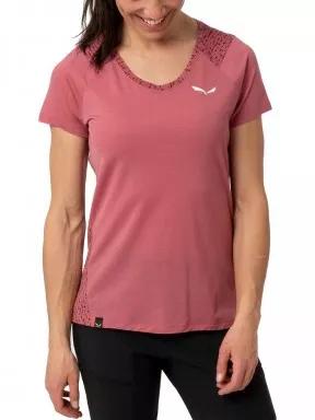 Salewa Pure Salamander Am W T-Shirt női rövid ujjú póló rózsaszín színben 1