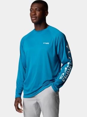 Columbia Terminal Tackle LS Shirt férfi hosszú ujjú sport póló kék színben 3
