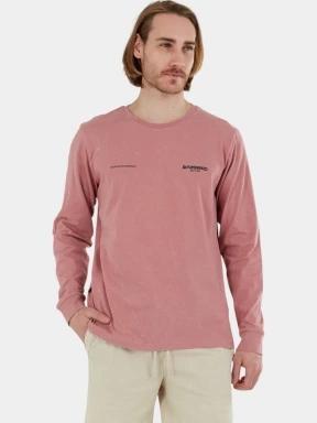 Fundango Surfer Graphic-T férfi hosszú ujjú póló rózsaszín színben 1