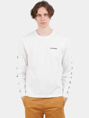 Fundango Essential Graphic Long-T férfi hosszú ujjú póló fehér színben 1