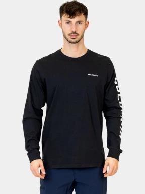 Columbia Rockaway RIVer Graphic LS Tee férfi hosszú ujjú póló fekete színben 1
