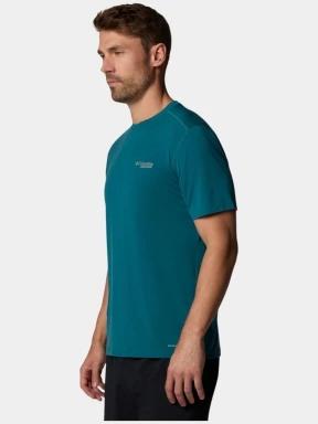 Columbia M Endless Trail Running Tech Tee férfi rövid ujjú sport póló zöld színben 3