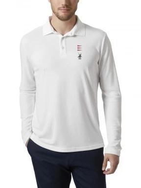 Helly Hansen Skagerrak Quickdry Rugger férfi hosszú ujjú póló fehér színben 1