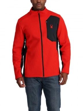 Spyder Bandit Jacket férfi polár pulóver piros színben 1