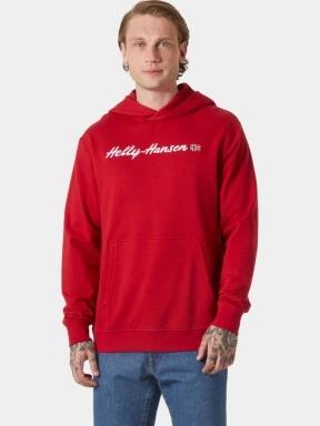 Helly Hansen Core Graphic Sweat Hoodie férfi kapucnis pulóver piros színben 1