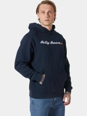 Helly Hansen Core Graphic Sweat Hoodie férfi kapucnis pulóver sötétkék színben 1