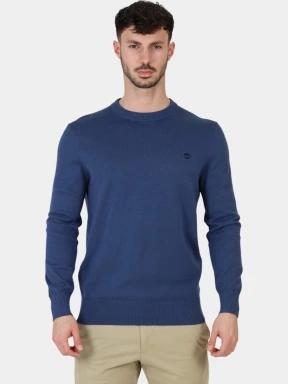 Timberland Cotton YD Sweater férfi pulóver sötétkék színben 1