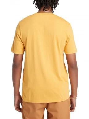 Timberland Tree Logo Short Sleeve Tee férfi rövid ujjú póló sárga színben 3
