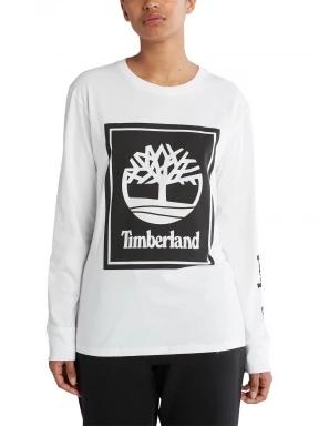 Timberland Ls Front Stack Logo Tee férfi hosszú ujjú póló fehér színben 3