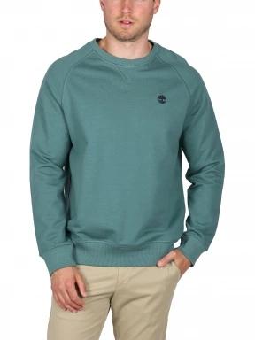 Timberland Loopback Crew Neck Sweatshirt férfi pulóver zöld színben 1