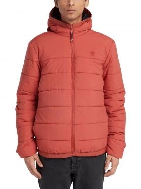 Timberland Garfield Mid Weight Hooded Puffer Jacket férfi utcai kabát piros színben 1