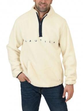 Nautica Nao 1/4 Zip Top férfi pulóver fehér színben 1