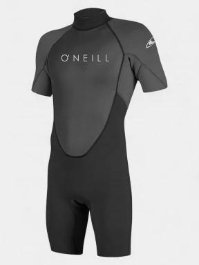 O'Neill Reactor-2 2mm Back Zip S/S Spring férfi rövid ujjú neoprén ruha fekete színben 1