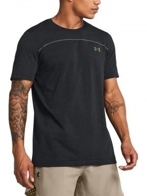 Under Armour UA Rush Seamless Novelty SS férfi rövid ujjú sport póló fekete színben 1