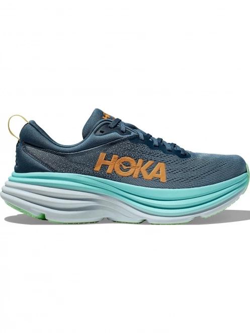 Hoka Bondi 8 Wide férfi aszfalt futócipő sötétkék színben 4