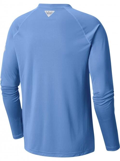 Columbia Terminal Tackle LS Shirt férfi hosszú ujjú sport póló világoskék színben 7