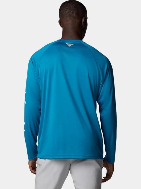 Columbia Terminal Tackle LS Shirt férfi hosszú ujjú sport póló kék színben 4