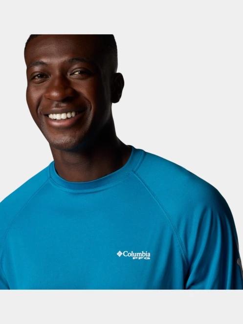 Columbia Terminal Tackle LS Shirt férfi hosszú ujjú sport póló kék színben 6