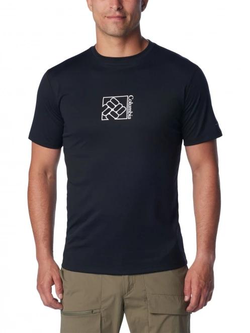 Columbia Zero Rules Short Sleeve Graphic Shirt férfi rövid ujjú sport póló fekete színben 2