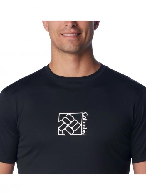 Columbia Zero Rules Short Sleeve Graphic Shirt férfi rövid ujjú sport póló fekete színben 5