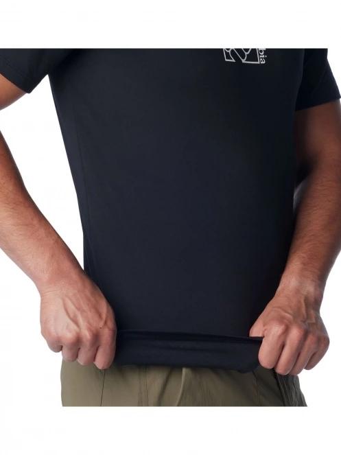 Columbia Zero Rules Short Sleeve Graphic Shirt férfi rövid ujjú sport póló fekete színben 6