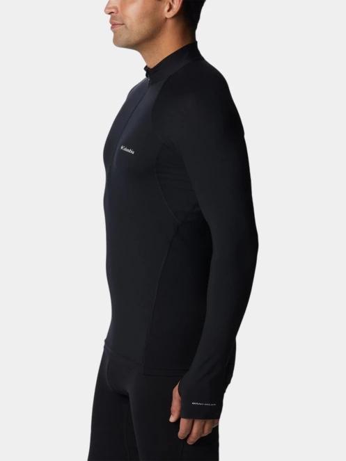 Columbia Midweight Stretch Long Sleeve Half Zip férfi aláöltöző felső fekete színben 3