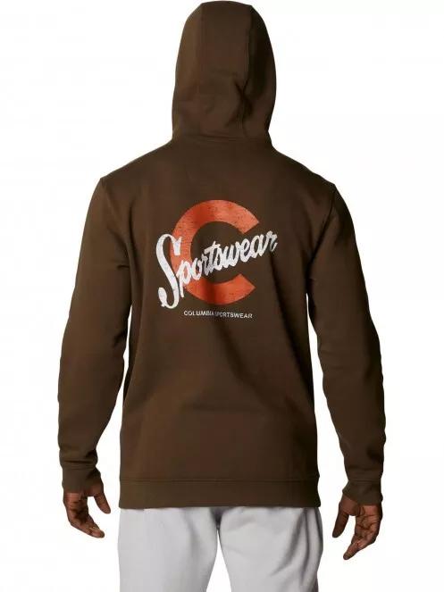 Columbia Csc Basic Logo II Hoodie férfi kapucnis pulóver zöld színben 3