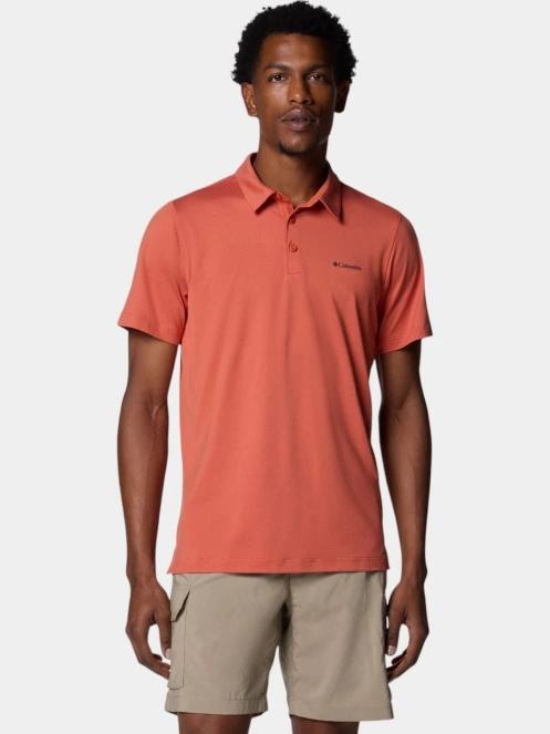Columbia Tech Trail Polo férfi galléros póló piros színben 2