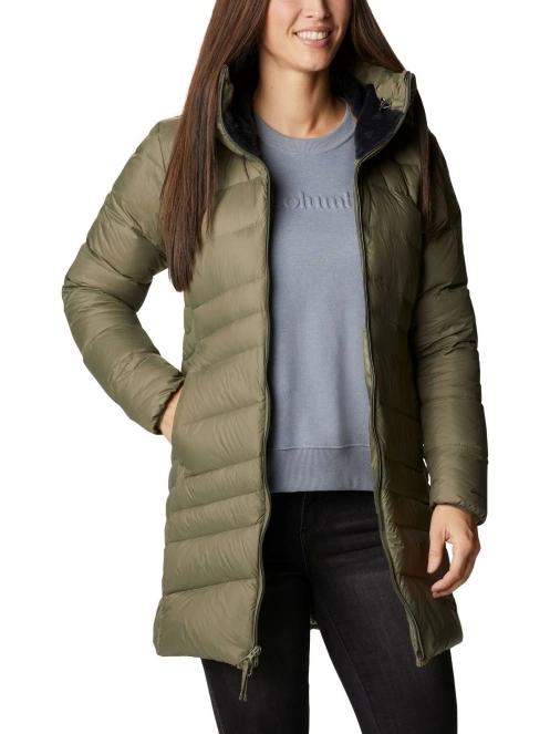 Columbia Autumn Park Down Mid Jacket női utcai kabát zöld színben 2