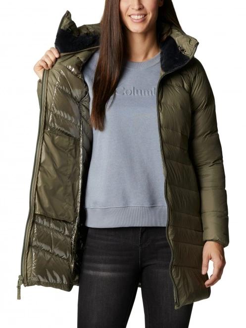 Columbia Autumn Park Down Mid Jacket női utcai kabát zöld színben 5