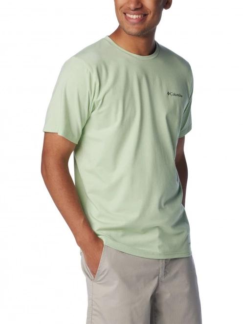 Columbia Men's Sun Trek Short Sleeve Tee férfi rövid ujjú sport póló zöld színben 5