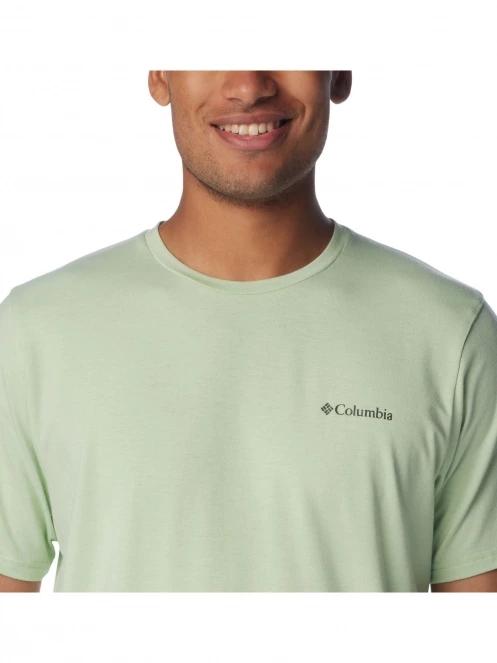Columbia Men's Sun Trek Short Sleeve Tee férfi rövid ujjú sport póló zöld színben 6