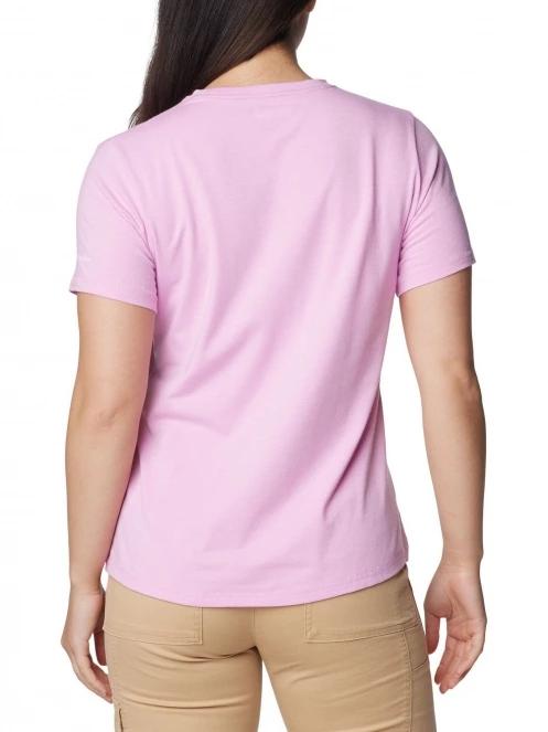 Columbia Sun Trek Short Sleeve Graphic Tee női rövid ujjú póló rózsaszín színben 4