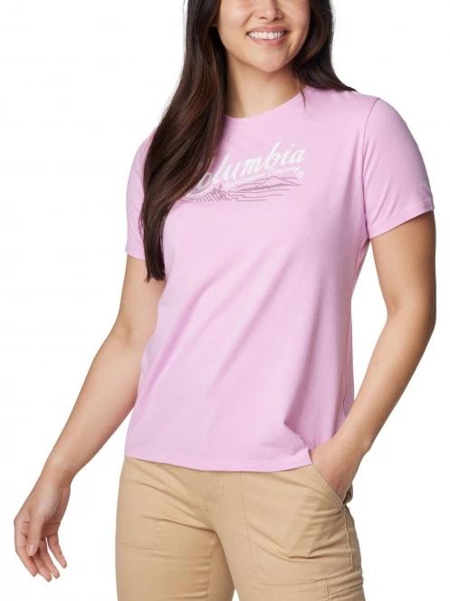Columbia Sun Trek Short Sleeve Graphic Tee női rövid ujjú póló rózsaszín színben 5