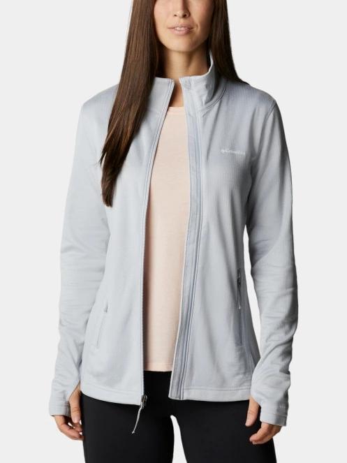 Columbia W Park View Grid Fleece Full Zip női polár pulóver szürke színben 5