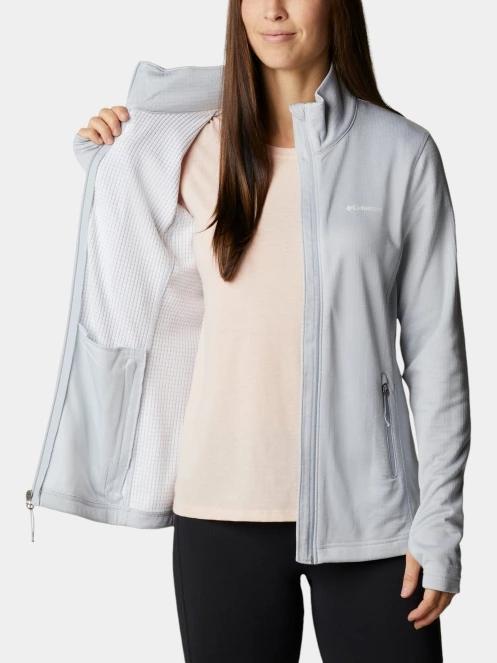 Columbia W Park View Grid Fleece Full Zip női polár pulóver szürke színben 6