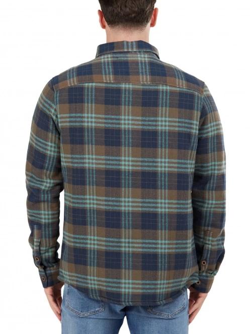 Fundango Roddy Lined Shirt férfi ingkabát kék színben 3