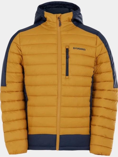 Fundango Matt Hooded Jacket férfi steppelt átmeneti kabát sárga színben 8