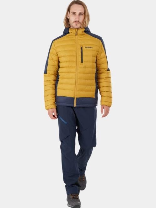 Fundango Matt Hooded Jacket férfi steppelt átmeneti kabát sárga színben 4