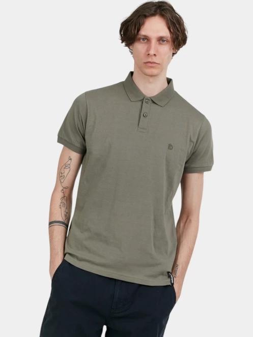 Fundango Incognito Mono Poloshirt férfi galléros póló oliva színben 5