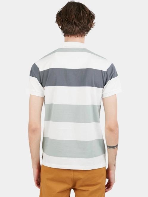 Fundango Incognito Stripe Poloshirt férfi galléros póló zöld színben 3