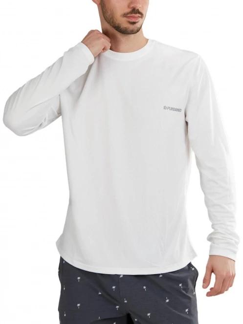 Fundango Maurice Long Rashguard férfi hosszú ujjú lycra fehér színben 5