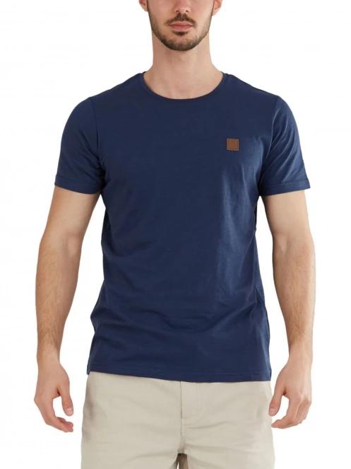 Fundango Jaggy Structured T-Shirt férfi rövid ujjú póló sötétkék színben 2