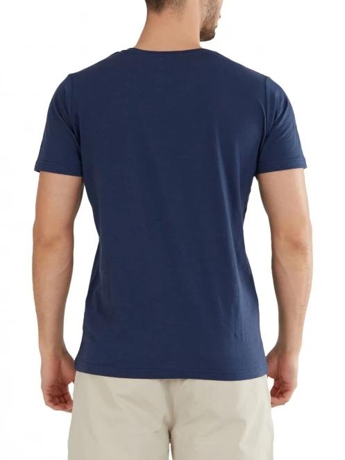 Fundango Jaggy Structured T-Shirt férfi rövid ujjú póló sötétkék színben 3