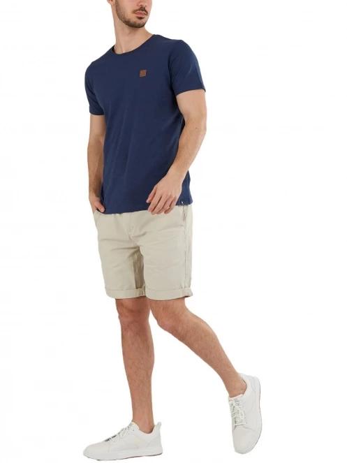 Fundango Jaggy Structured T-Shirt férfi rövid ujjú póló sötétkék színben 4
