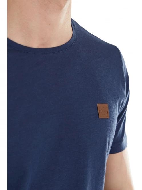 Fundango Jaggy Structured T-Shirt férfi rövid ujjú póló sötétkék színben 5