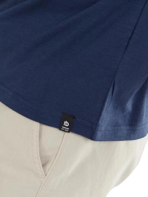 Fundango Jaggy Structured T-Shirt férfi rövid ujjú póló sötétkék színben 6