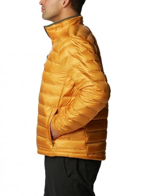 Columbia Pebble Peak Down Jacket férfi pehelykabát sárga színben 3