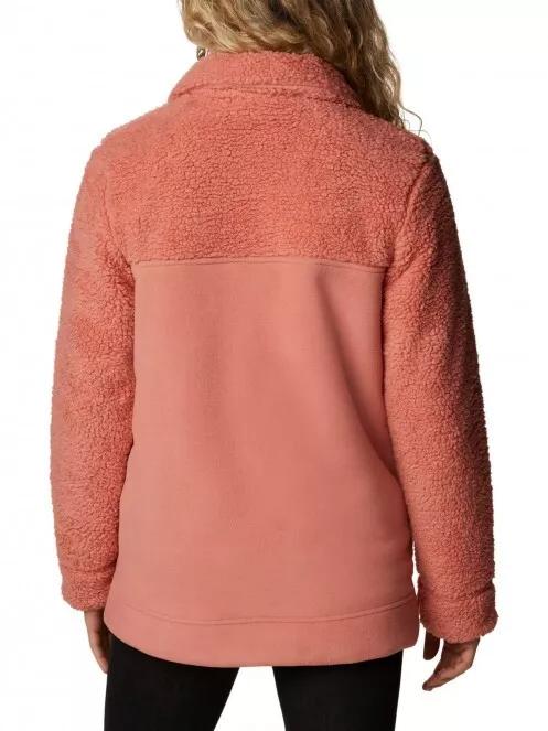 Columbia Winter Pass Sherpa Long Full Zip női polár pulóver rózsaszín színben 3