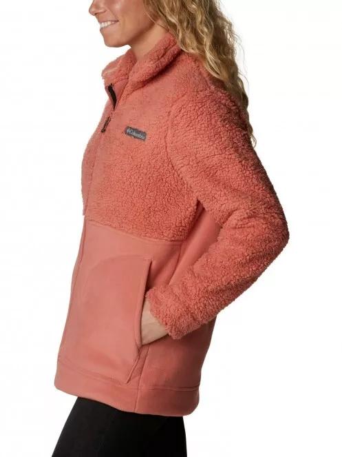 Columbia Winter Pass Sherpa Long Full Zip női polár pulóver rózsaszín színben 4